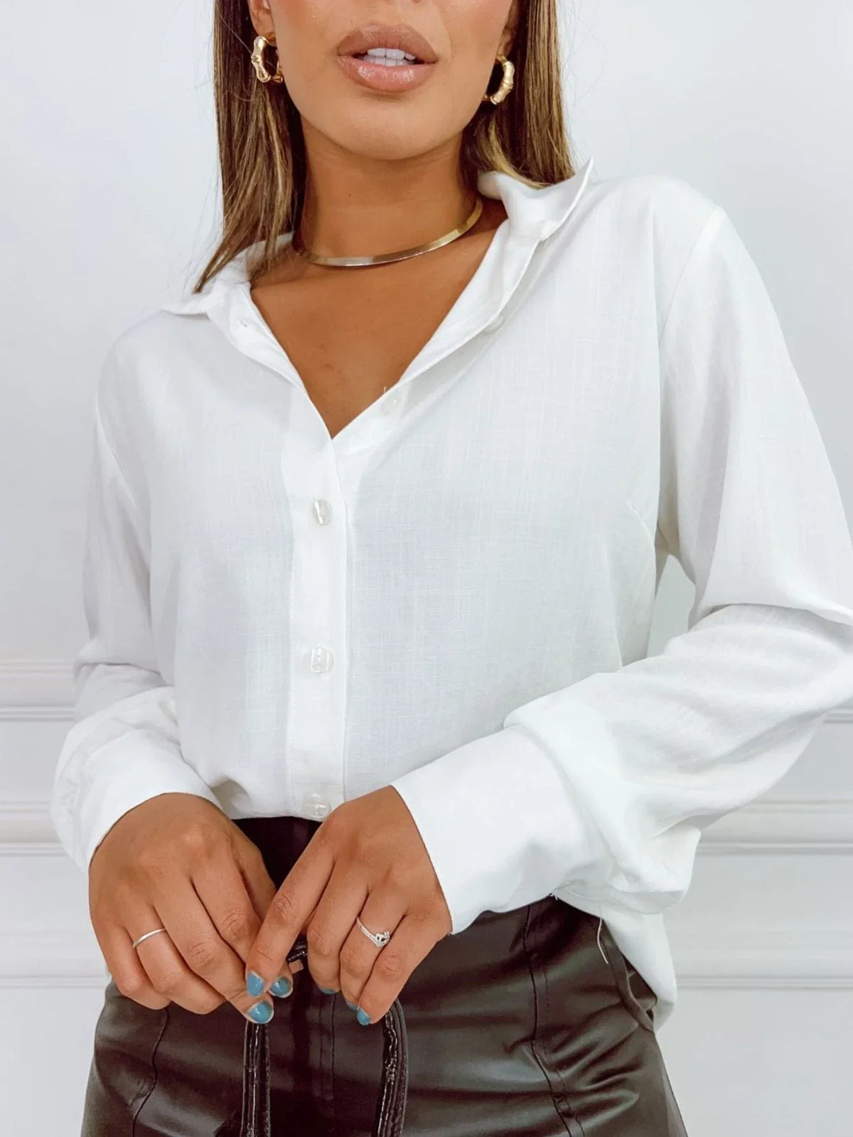 Camisa Social Manga Longa Com Botões Tatiane