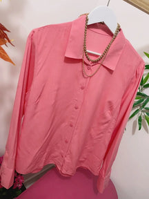 Camisa Social Manga Longa Com Botões Tatiane Rosa Empoeirado / P