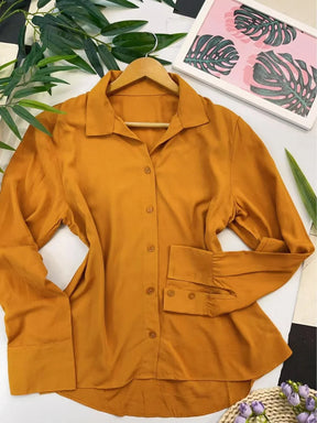Camisa Social Manga Longa Com Botões Tatiane Gengibre / P