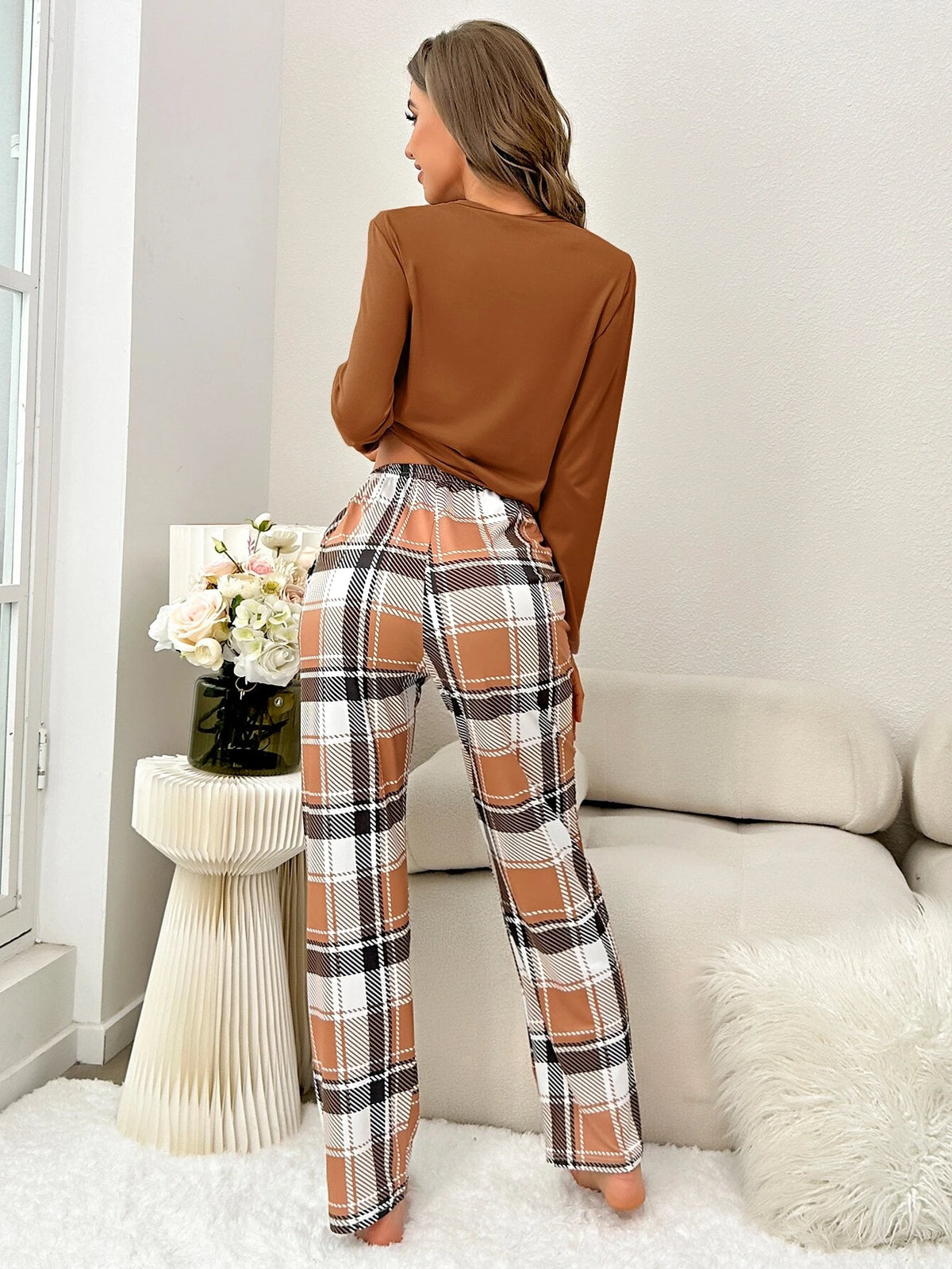 Pijama Longo Urso Xadrez Keylla