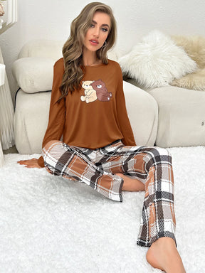 Pijama Longo Urso Xadrez Keylla