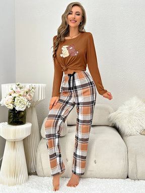 Pijama Longo Urso Xadrez Keylla